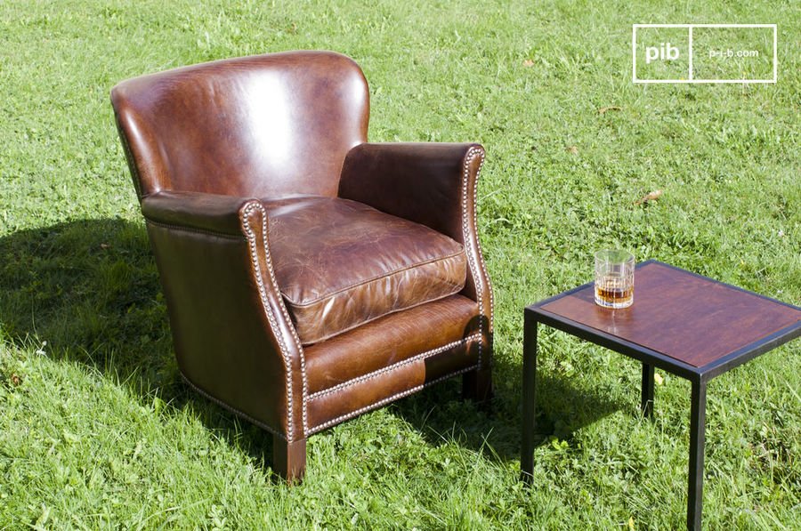 Turner leather armchair