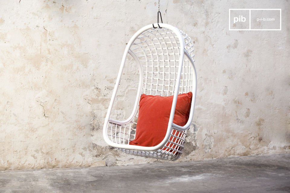 Elegant suspended air chair in a Scandinavian style.