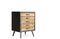 Miniature Aged wooden chest of drawers Van Ness Clipped