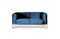 Miniature 2-seater blue velvet sofa Viela Clipped