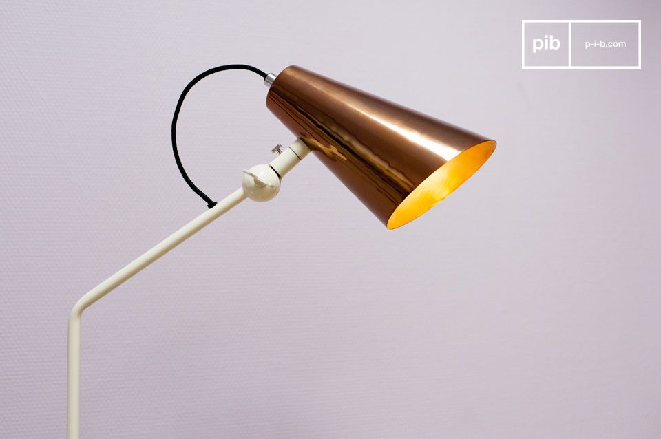Copper lamp shade for a retro-styled design