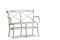 Miniature White wooden bench Pampelune Clipped