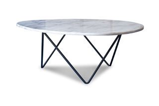 White Trivisan marble coffee table