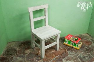 White wood children's chair