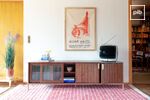 Wood and metal tv stand