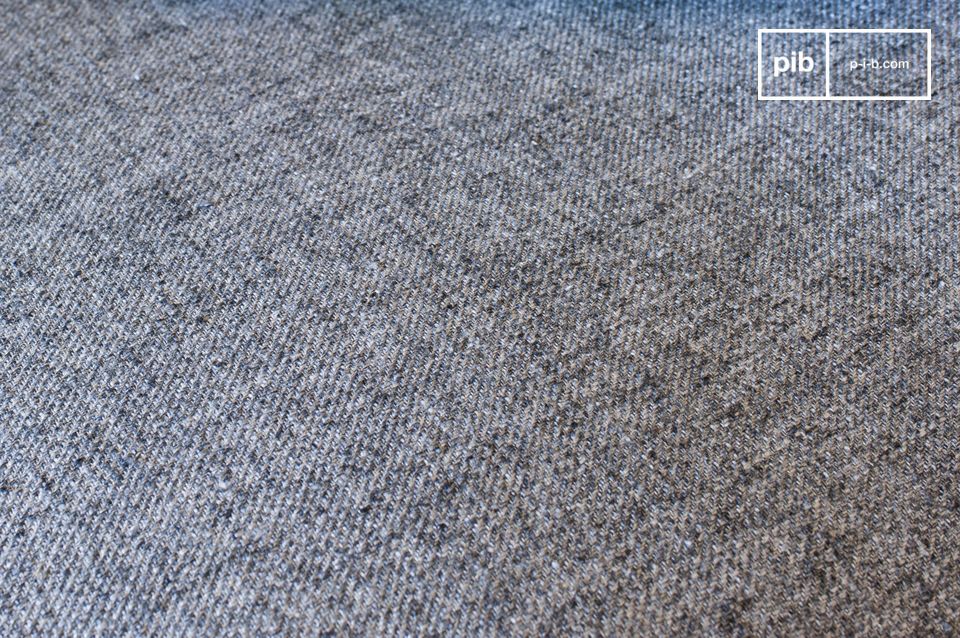 A grey woven fabric, which tends towards blue for a superb colour.