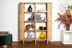 Wooden shelves