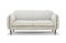 Miniature 2-seater gray wool sofa Britta Clipped